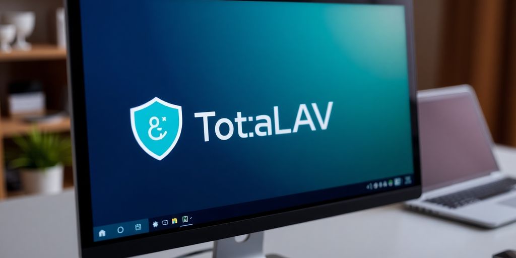 TotalAV antivirus software interface on a computer screen.